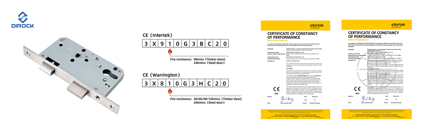 DIROCK CE fire rated mortice lock DIROCK CE fire rated mortice lock