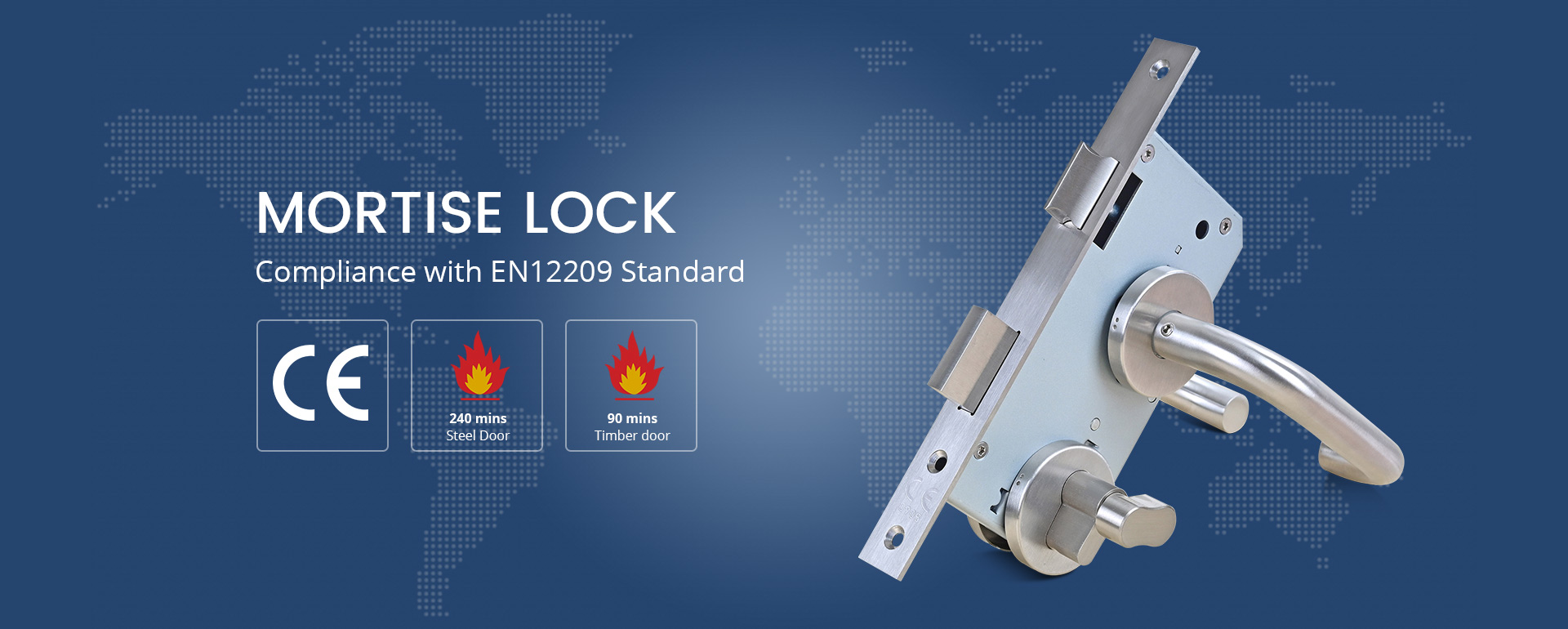 CE EN12209 Fireproof Mortise Door Lock