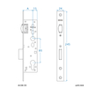 DIROCK Roller Latch Narrow Mortise Lock 85ZR Dimension