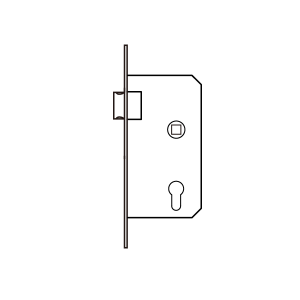 Mortise night latch lock