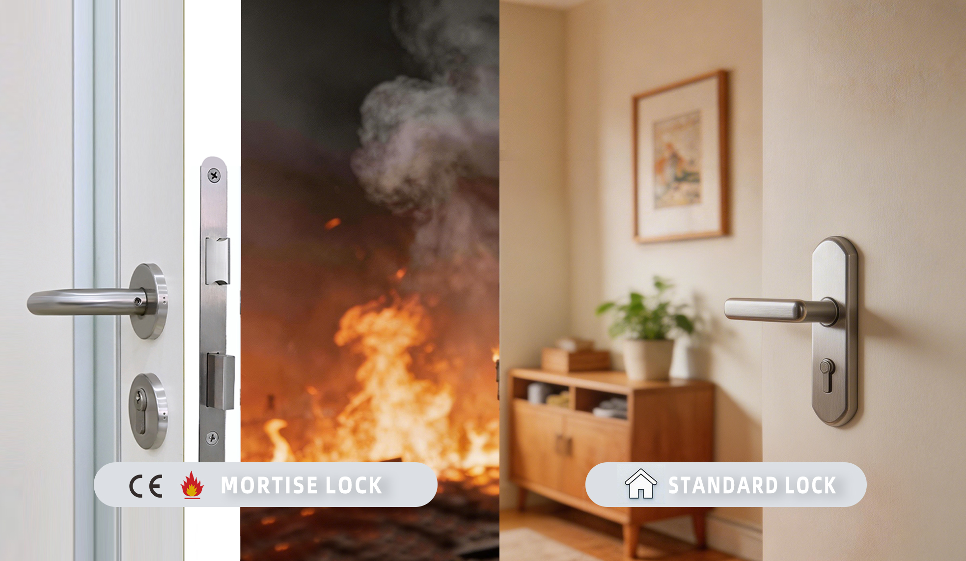 Fire rated locks vs. Standard locks