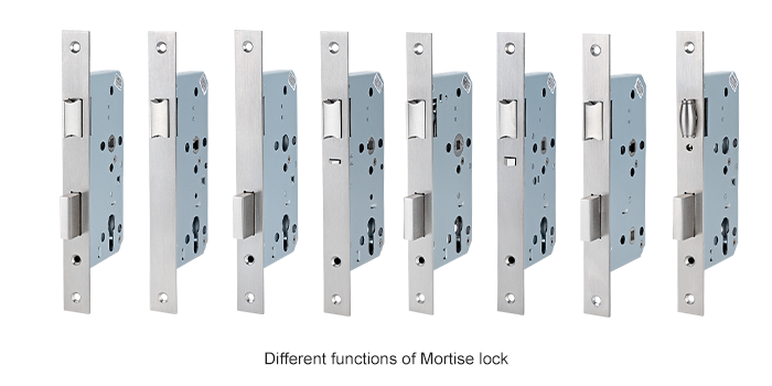 Different fuctions of mortise lock
