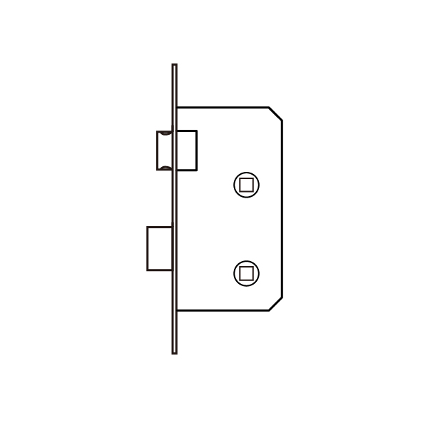 Mortise bathroom lock