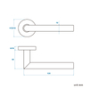 Lever Handle SS4001-Dimension
