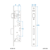 DIROCK 92ZR Roller Latch Narrow Mortise Lock Dimensions