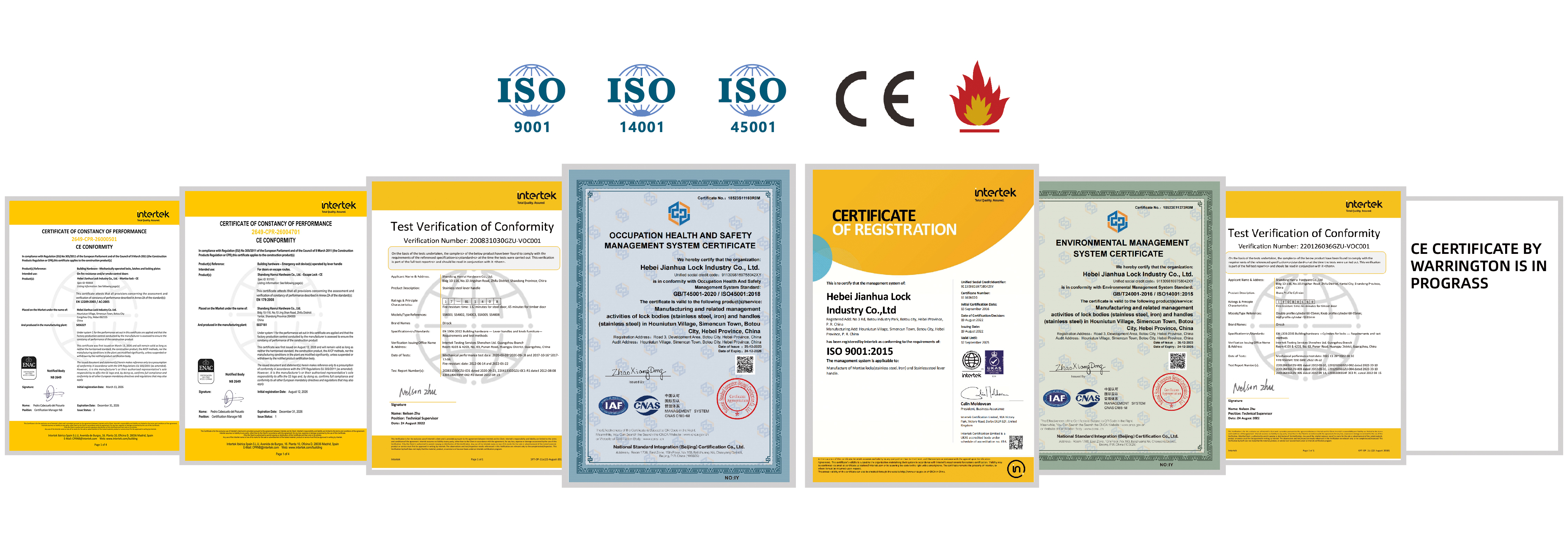 CE & ISO certification